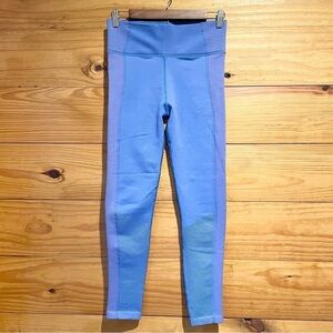 Aerie Offline Blue Pink Textured 7/8 High Rise Activewear Leggings Medium